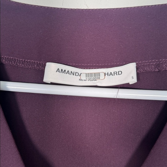 Amanda Uprichard Petra Button Up Flare Sleeve Blouse in Eggplant - S - Picture 4 of 5